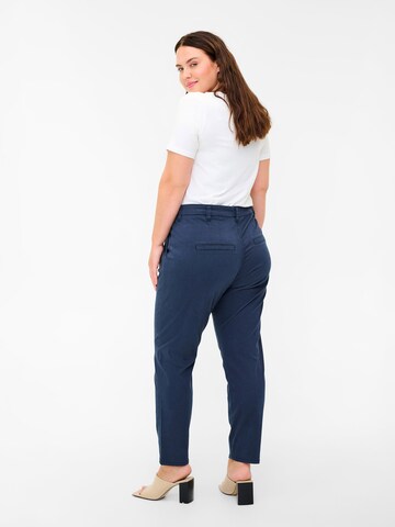 Zizzi Slim fit Chino Pants 'Darla' in Blue