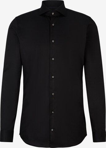 JOOP! Slim fit Button Up Shirt in Black: front