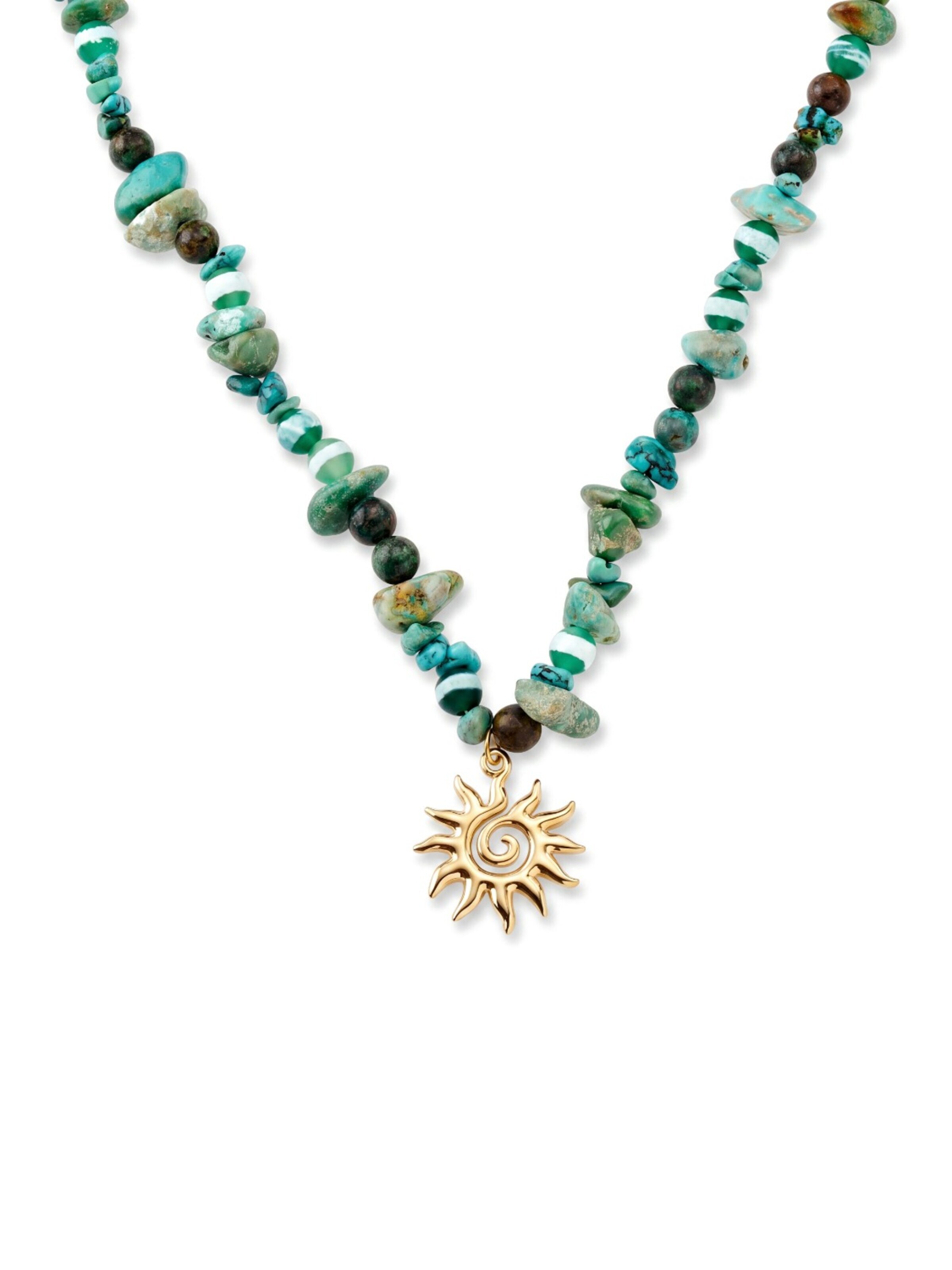 Arkai Necklace 'Mediterranean' in Green: front