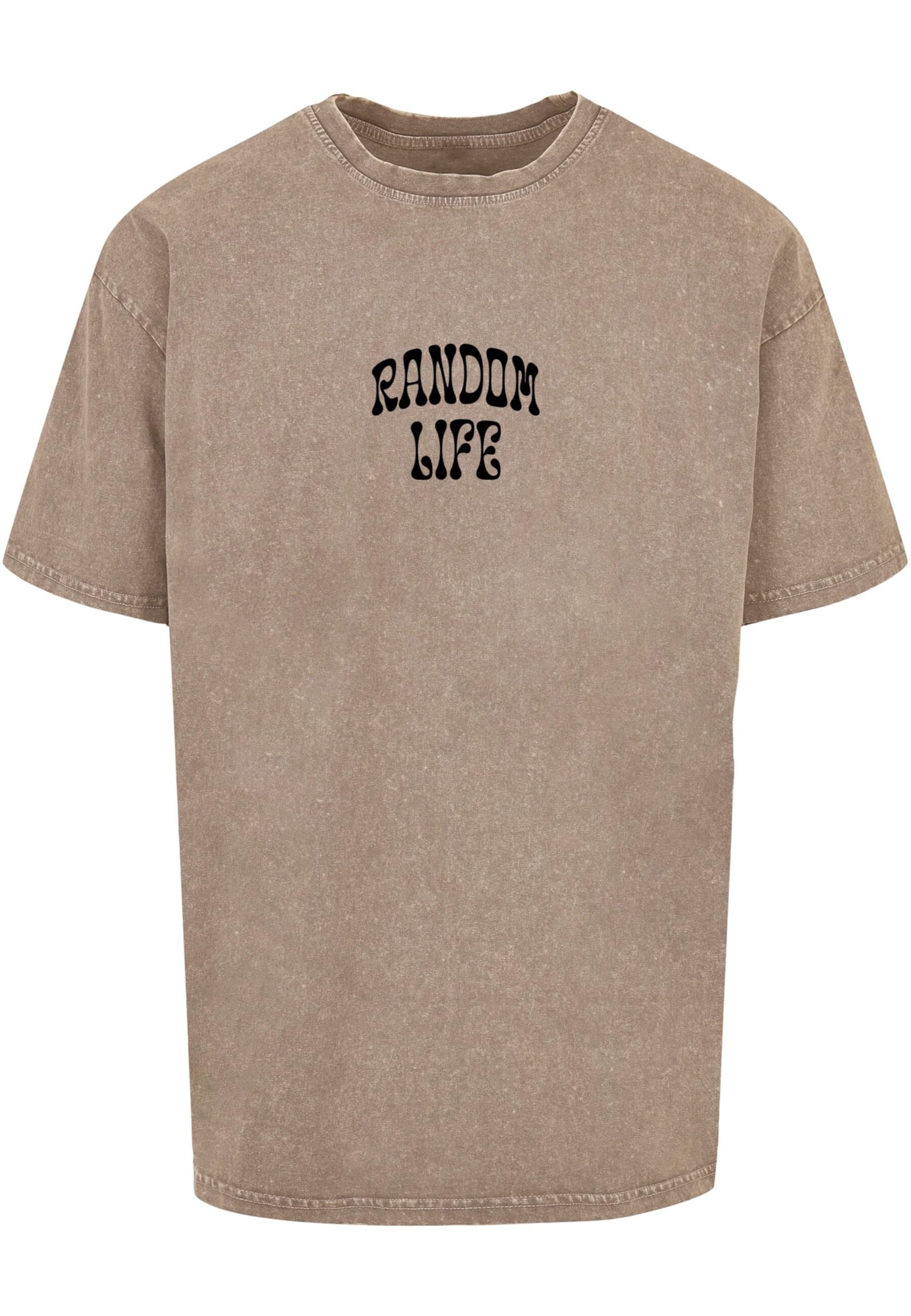 Merchcode Shirt 'Random Life' in Brown: front