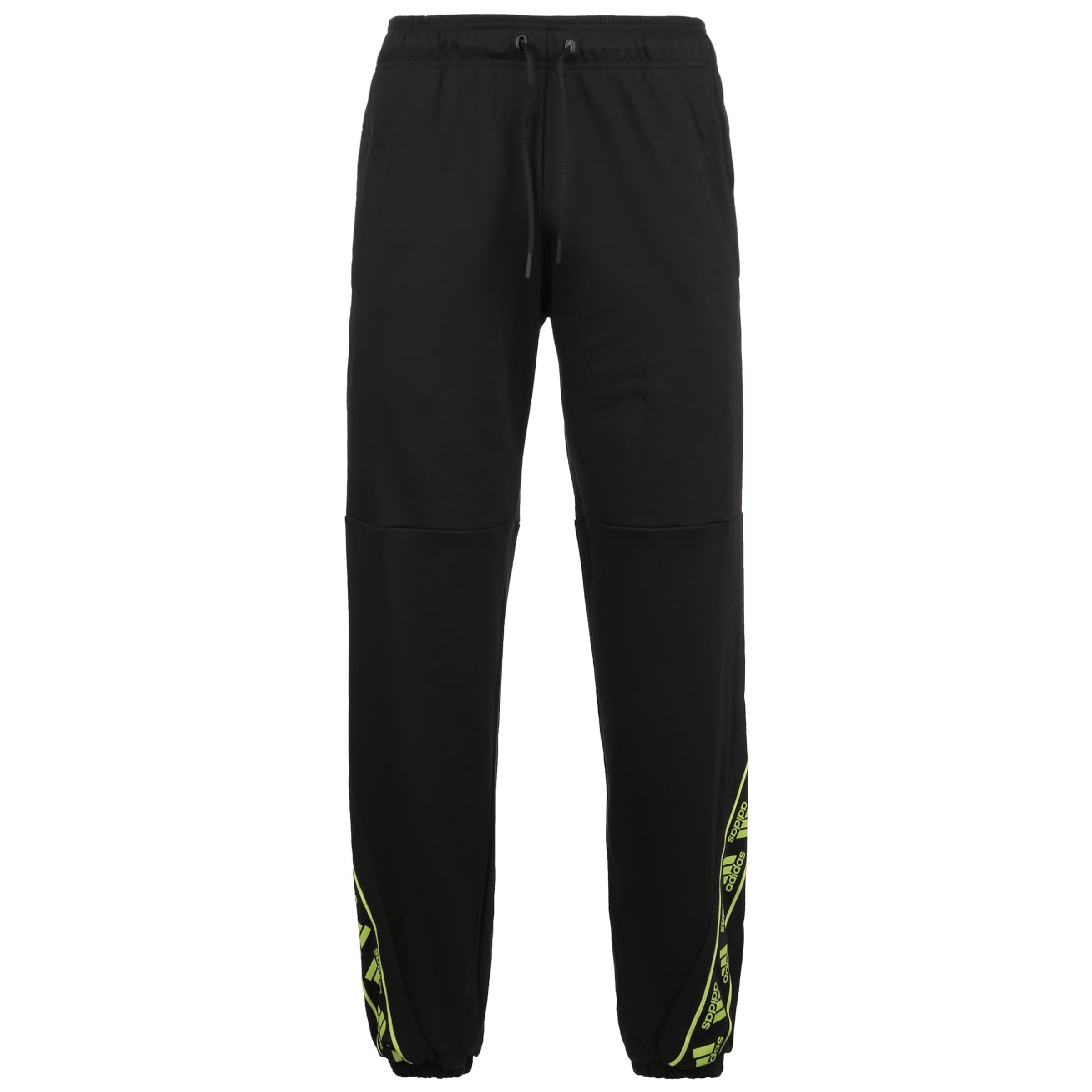 ADIDAS PERFORMANCE Tapered Sports trousers in Black: front