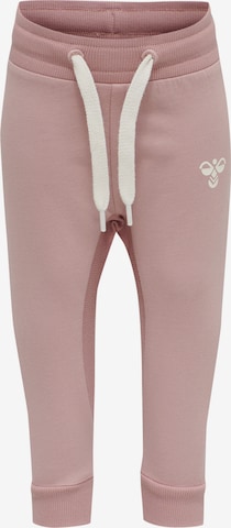 Hummel Tapered Sportbroek 'Apple' in Roze: voorkant