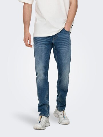 Coupe slim Jean 'LOOM' Only & Sons en bleu : devant