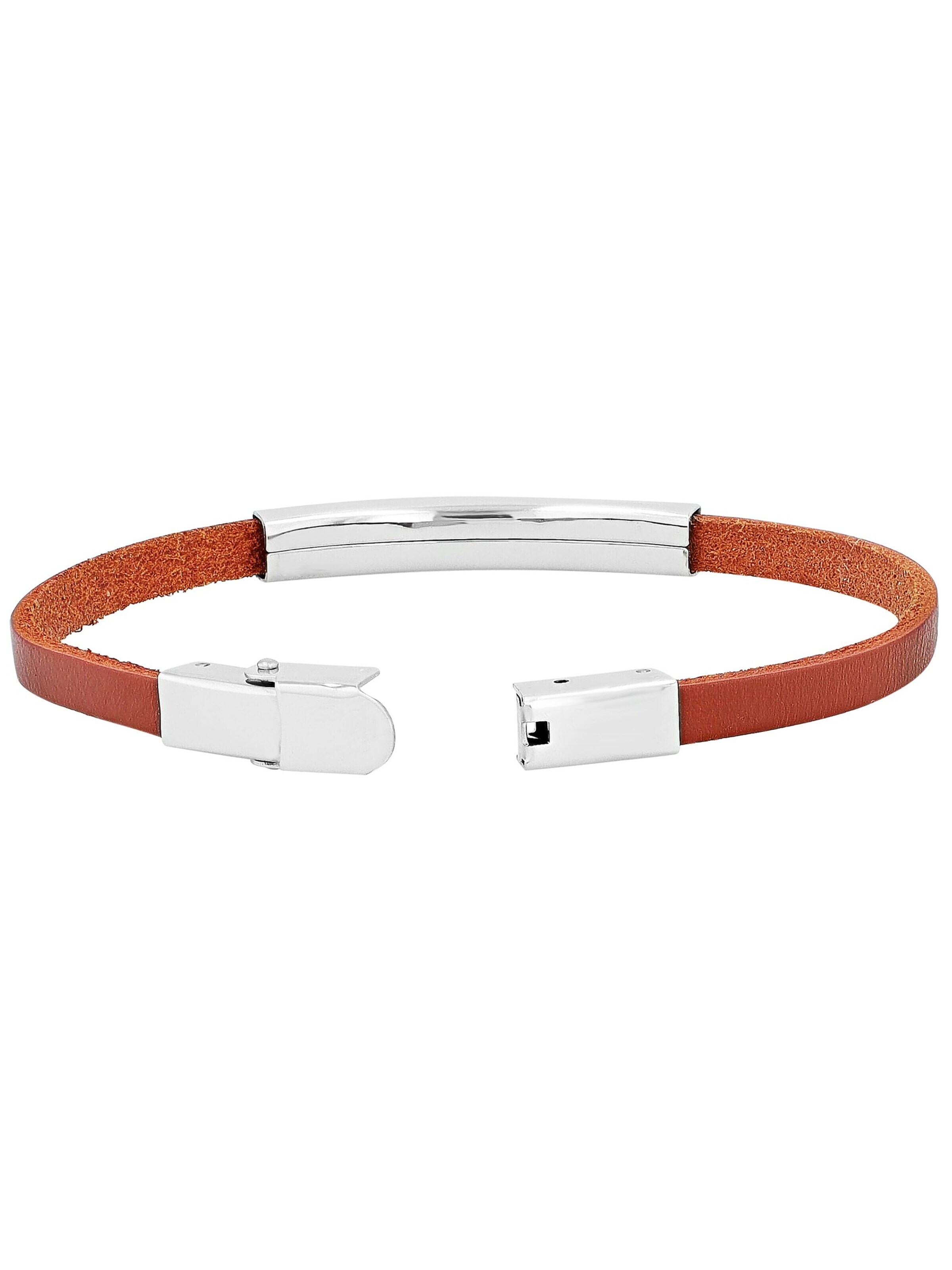 Akzent Bracelet 'Colin, silberfarbig, langlebig' in Brown