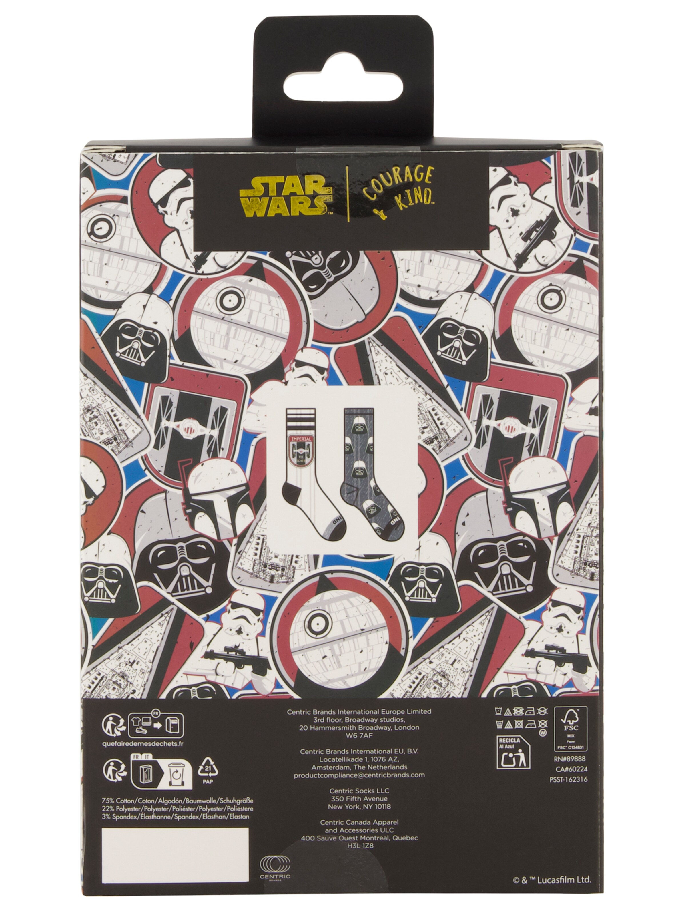 Chaussettes 'Star Wars' DISNEY en gris