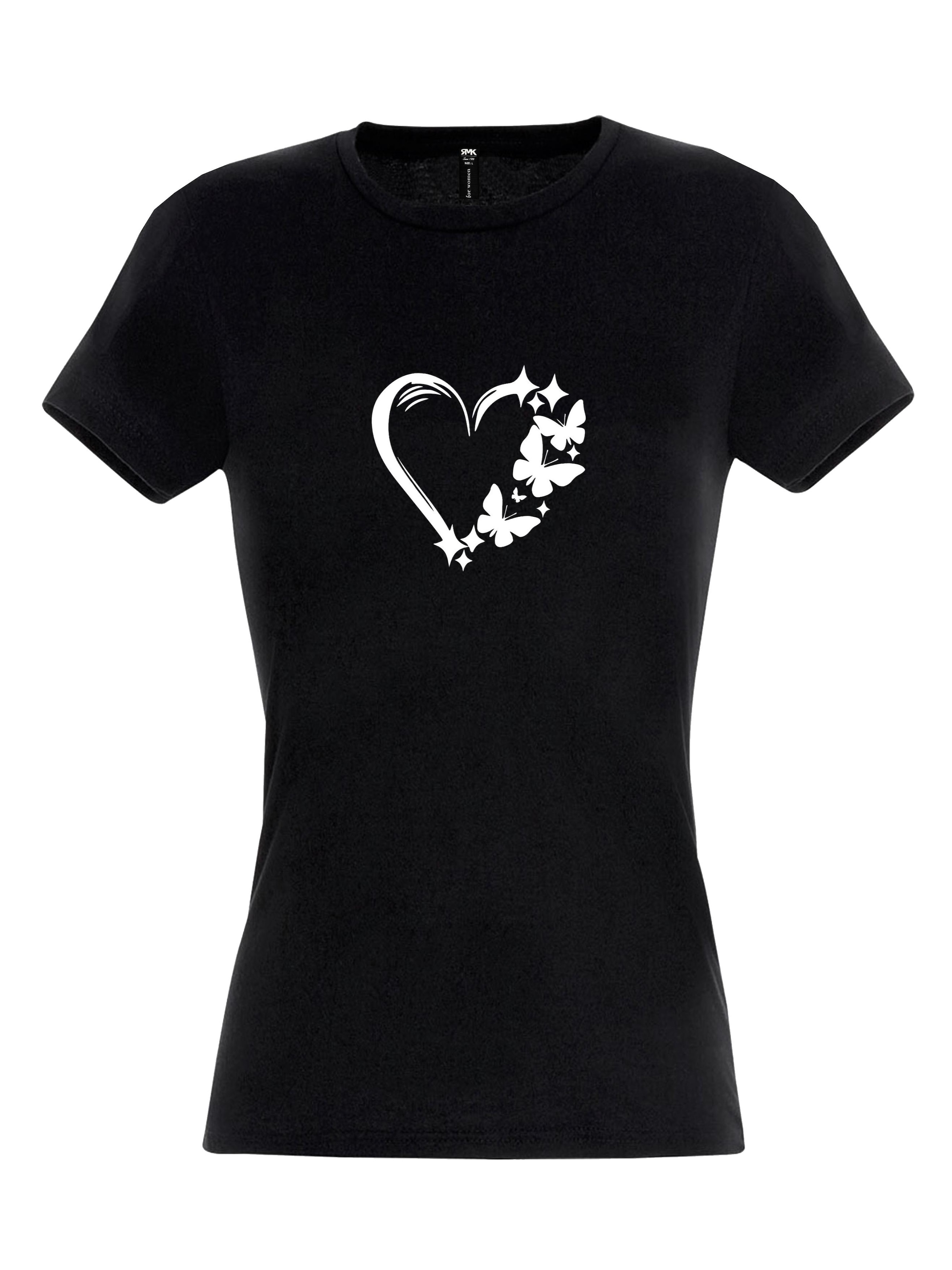 RMK Shirt 'Love Herz' in Black: front