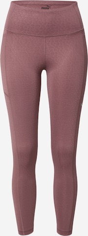 PUMA Skinny Sportbroek in Lila: voorkant