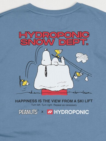 hydroponic - Camiseta 'Hydroponic x Peanuts Regular-Fit Long-Sleeve Ski Lift T-Shirt' en azul