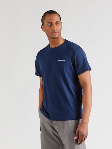 Tricou funcțional 'Thistletown Hills™' de la COLUMBIA pe albastru: față