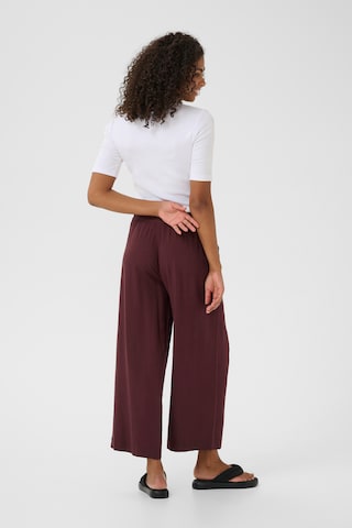 Wide Leg Pantalon Kaffe en marron