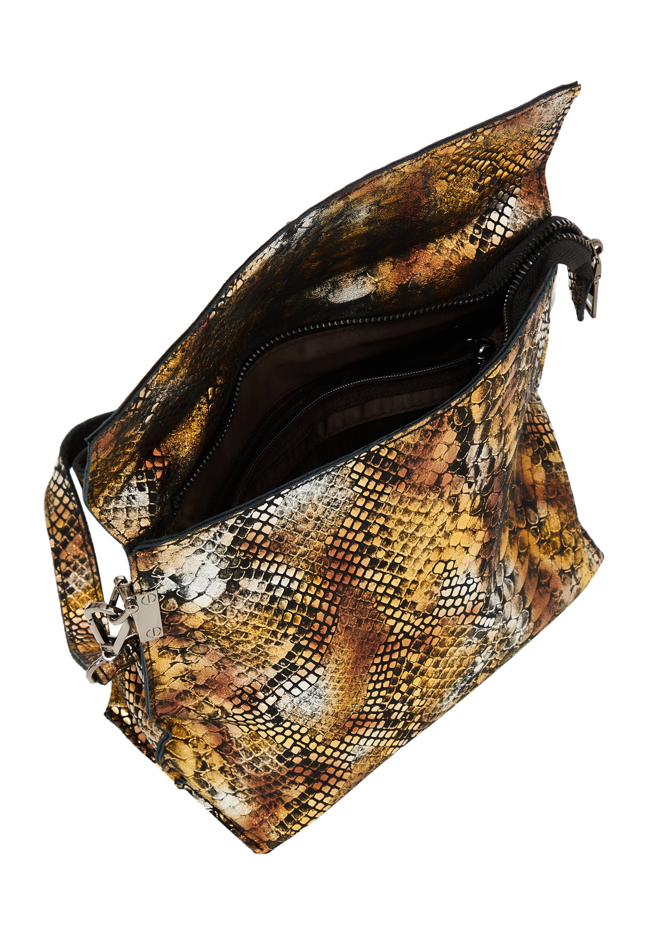 Borsa a spalla di faina in giallo