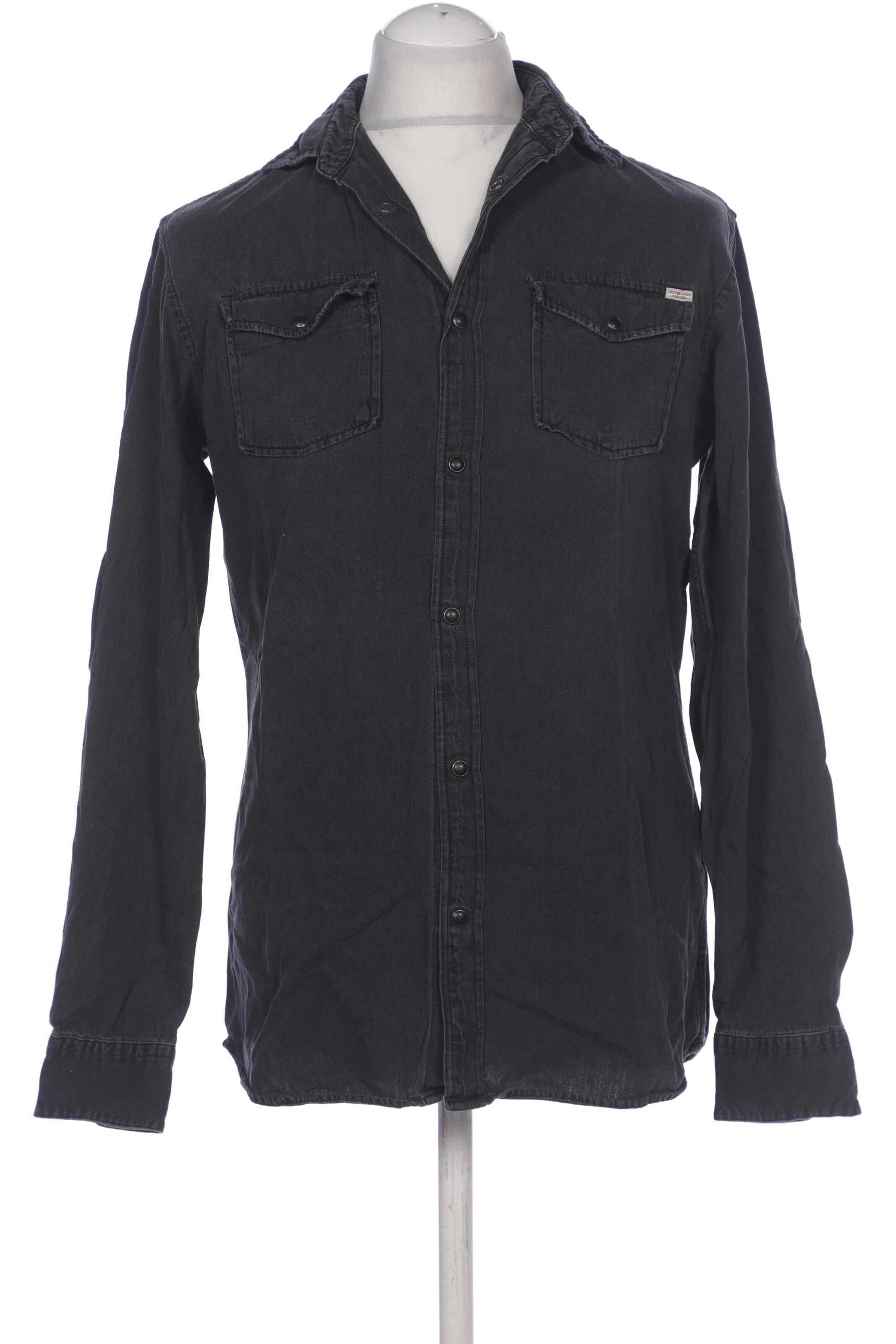 JACK & JONES Button Up Shirt in L in Black: front