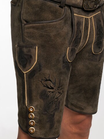 Coupe slim Pantalon folklorique 'Wayen' SPIETH & WENSKY en noir