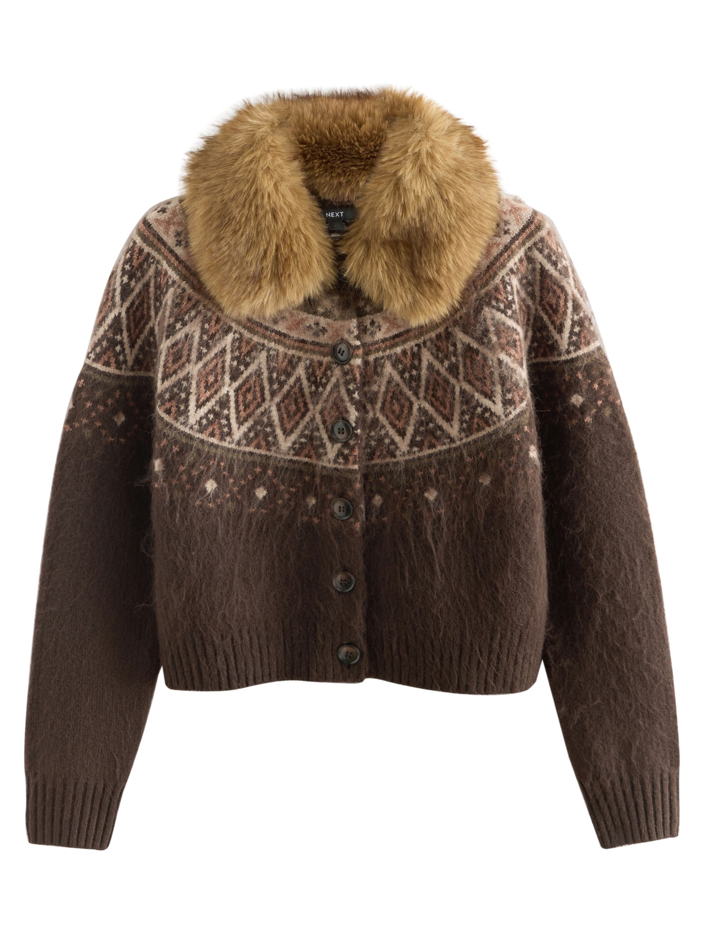 Next Strickjacke in Braun: Vorderseite