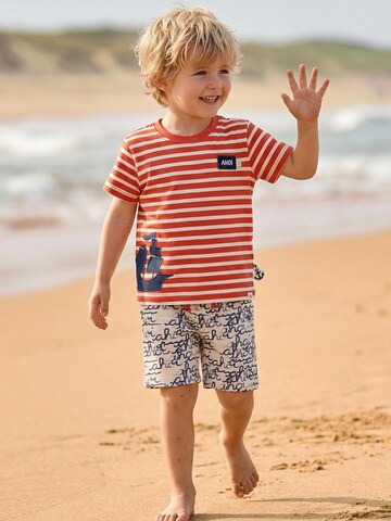 SIGIKID Regular Trousers 'Bermuda Ahoi Little Pirate' in Beige