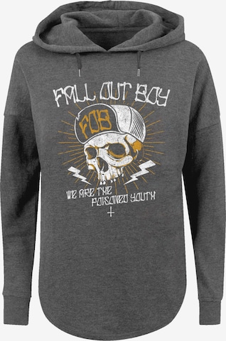 Sweat-shirt 'Fall Out Boy Chest Youth Skull' F4NT4STIC en gris : devant