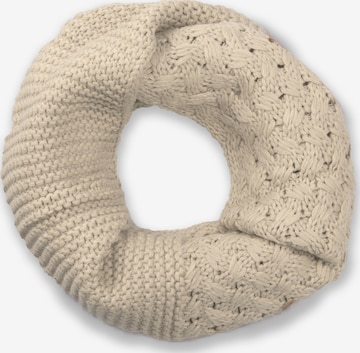 styleBREAKER Schlauchschal 'Strick Loop mit Mustermix' in Beige: Vorderseite