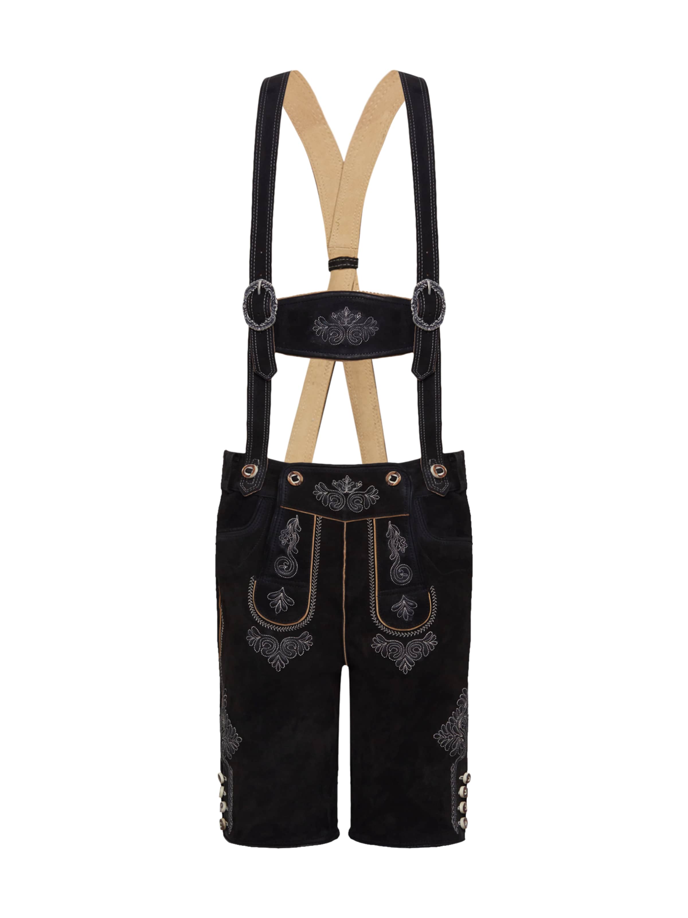 Slimfit Pantaloni per costume tradizionale 'Beppo4' di STOCKERPOINT in nero: frontale