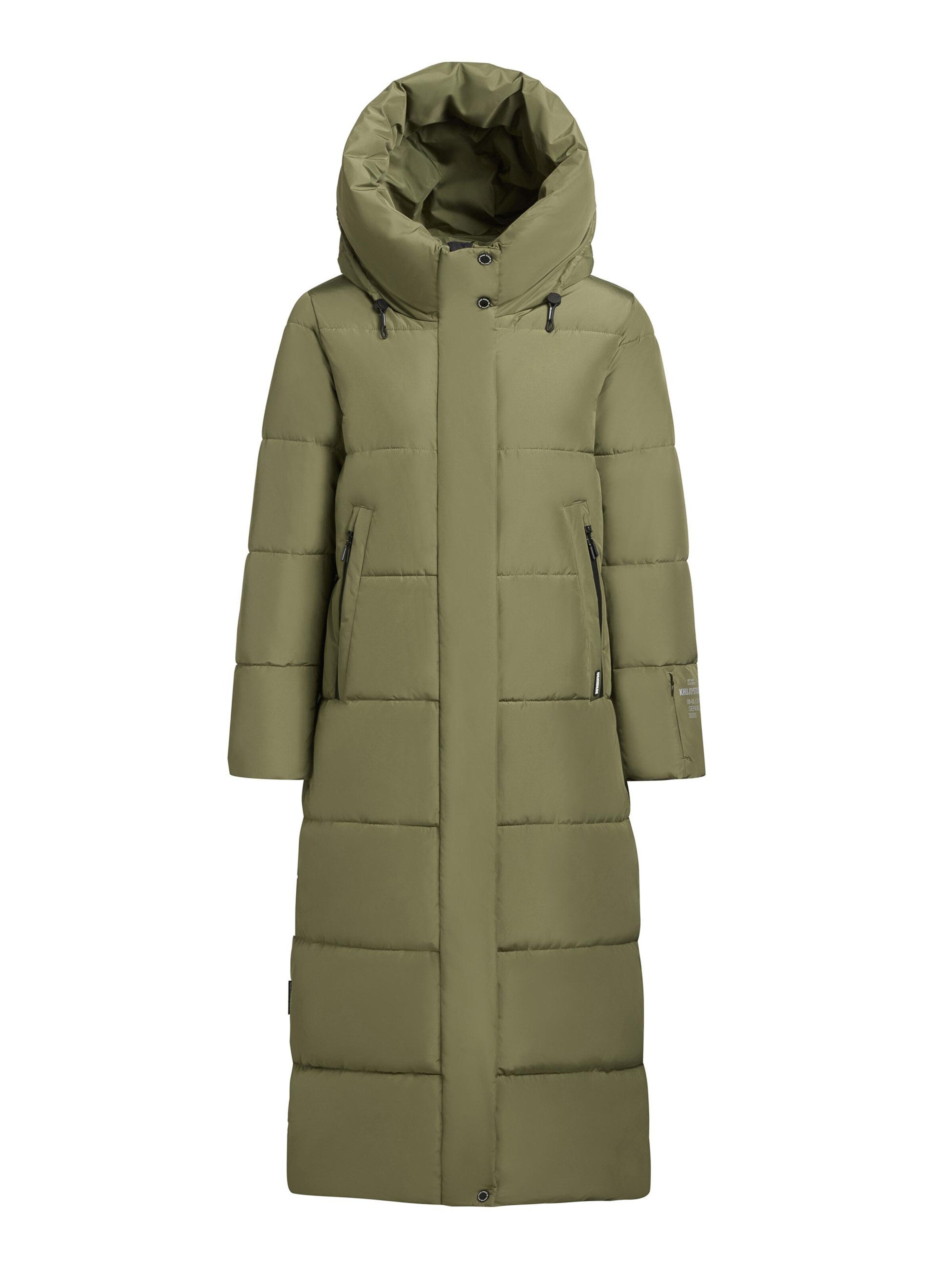 khujo Wintermantel 'Soulani5 Matt' in Groen: voorkant