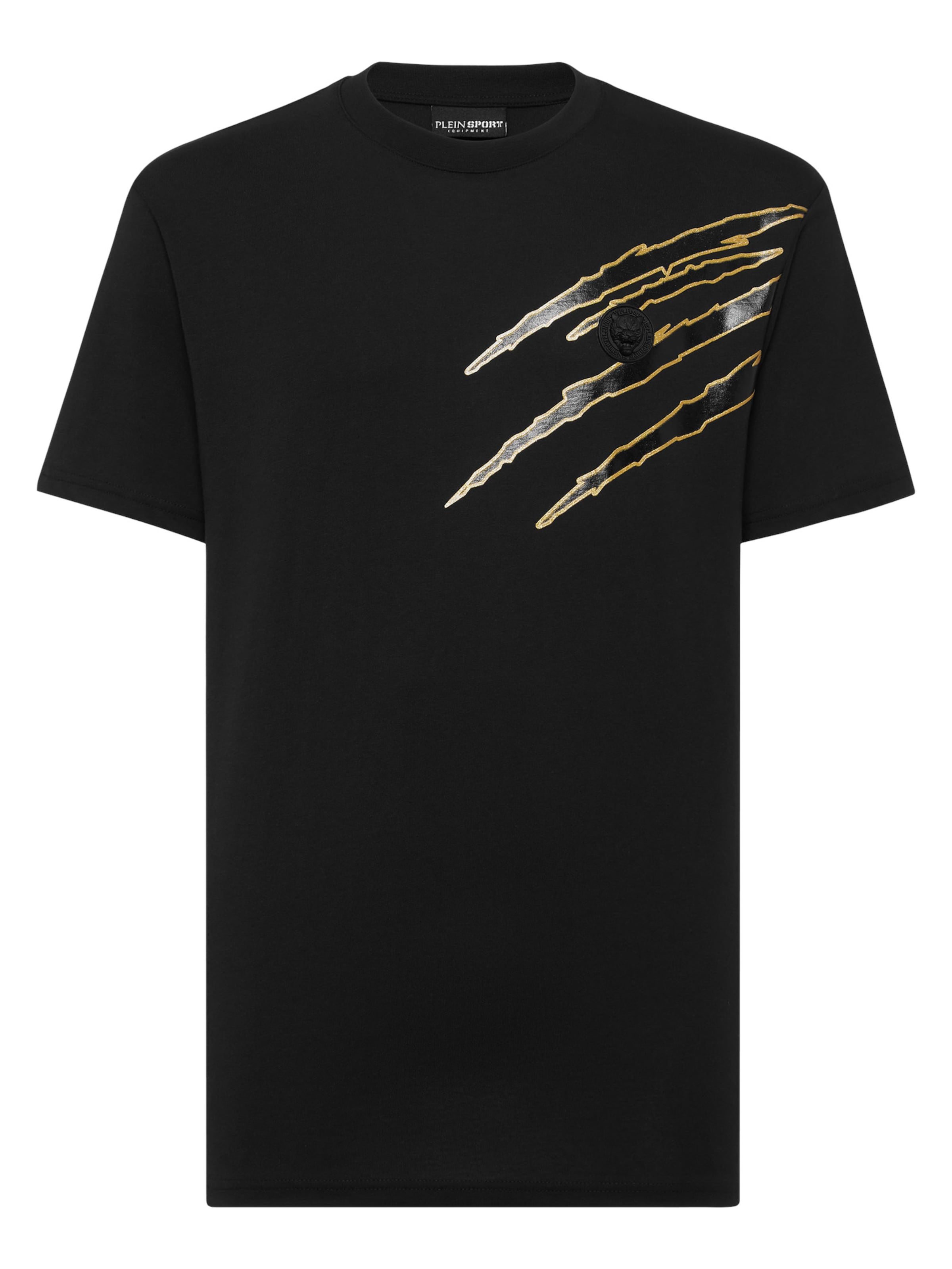 Plein Sport Shirt 'Scratch' in Zwart: voorkant