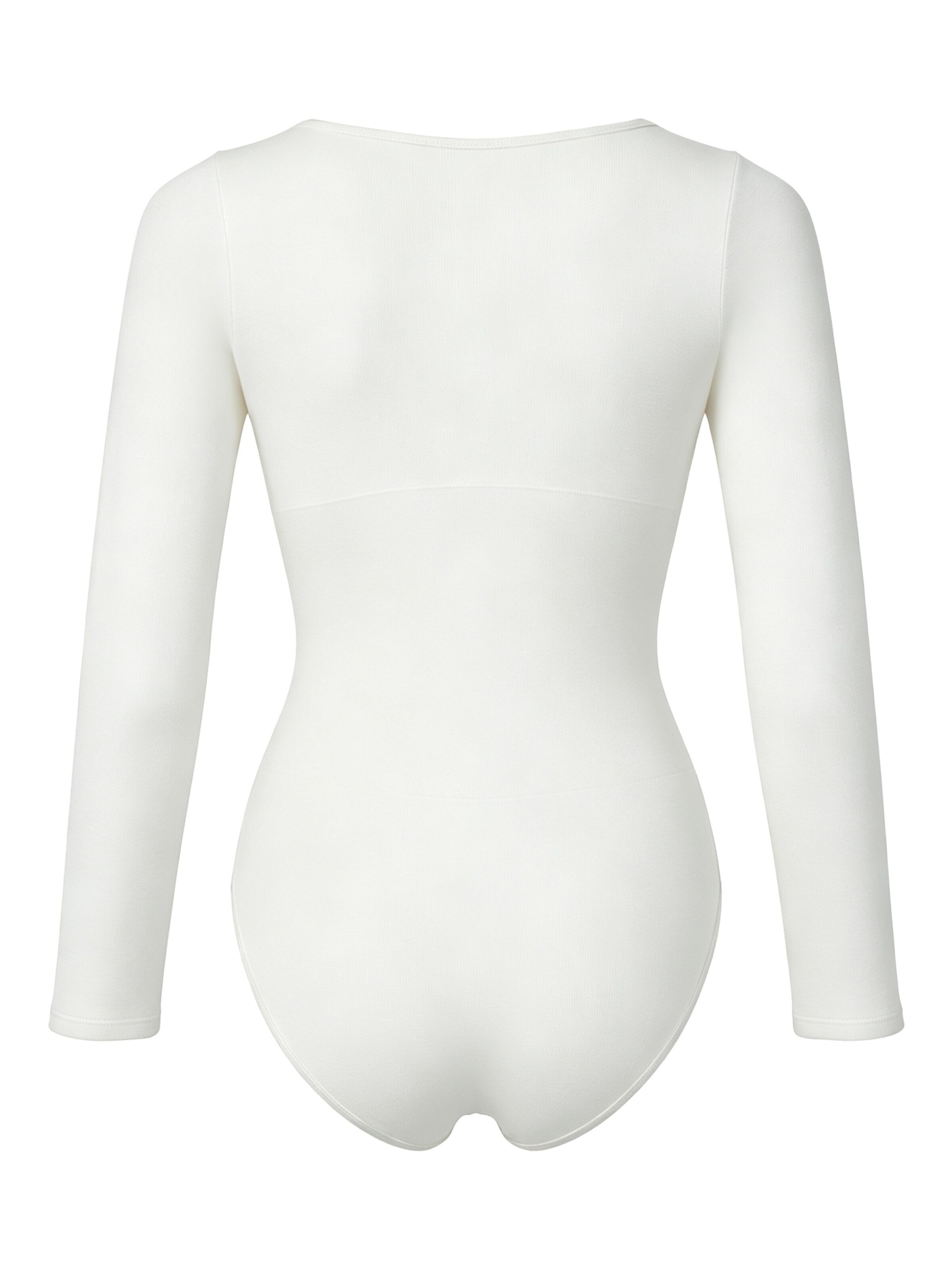 Body modelant 'Clean Longsleeve Squareneck Sculpting Bodysuit with Slip' cfab en blanc