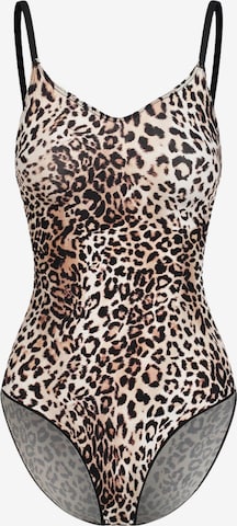 Body modellante 'Bodysuit Sculpting Shapewear mit Slip' di cfab (formerly creamy fabrics) in beige: frontale