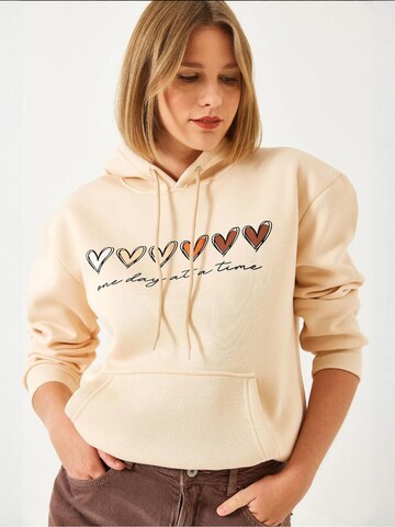 Bianco Lucci Sweatshirt in Beige