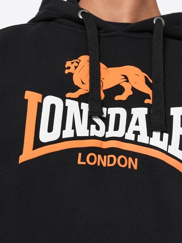 LONSDALE Sweatshirt ' THURNING ' in Black