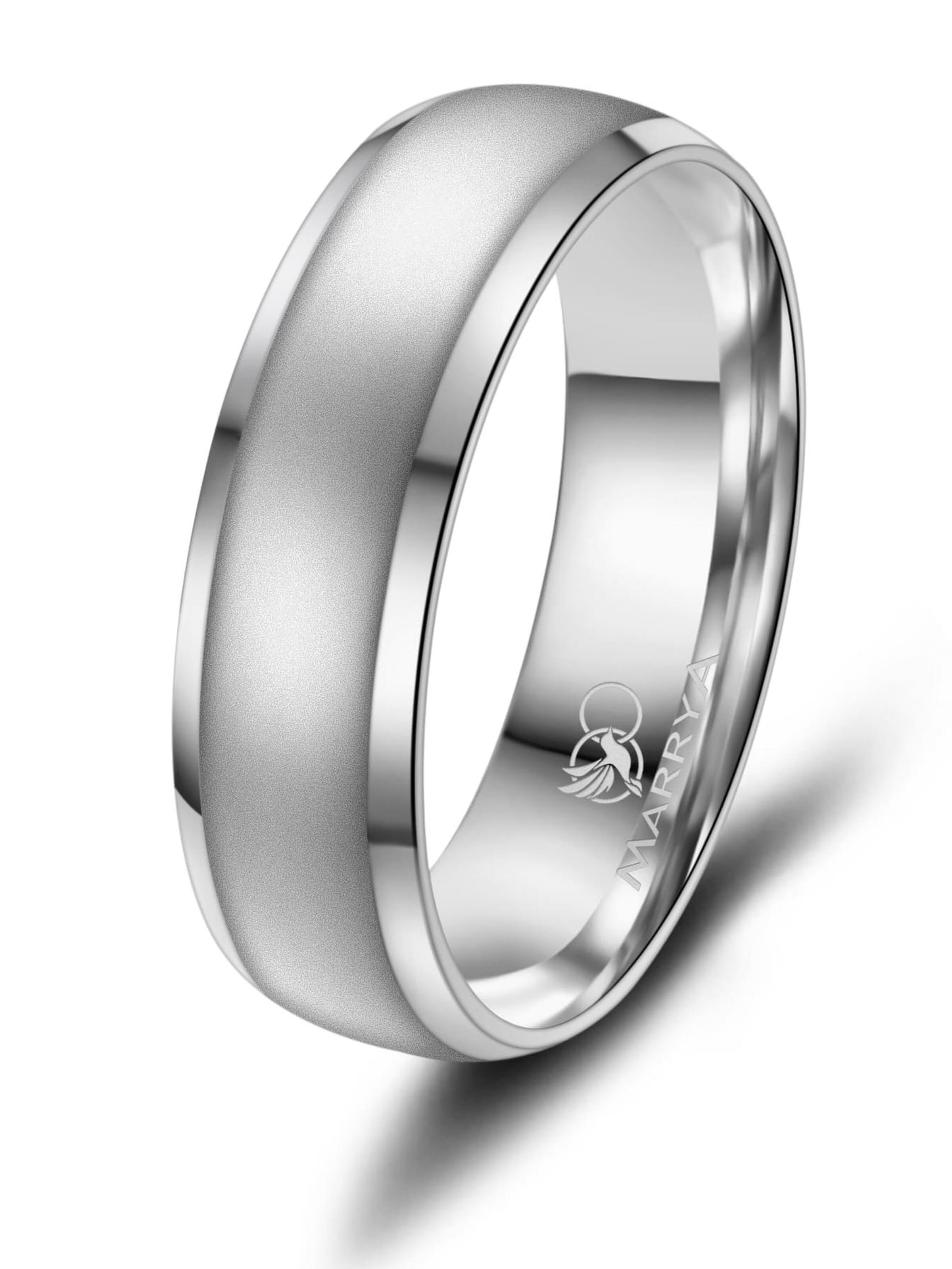 Anello 'MARRYA ES-13 Ehering aus Edelstahl - Silberfarben' di MARRYA in grigio