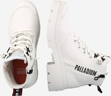 Palladium Lace-Up Ankle Boots in White
