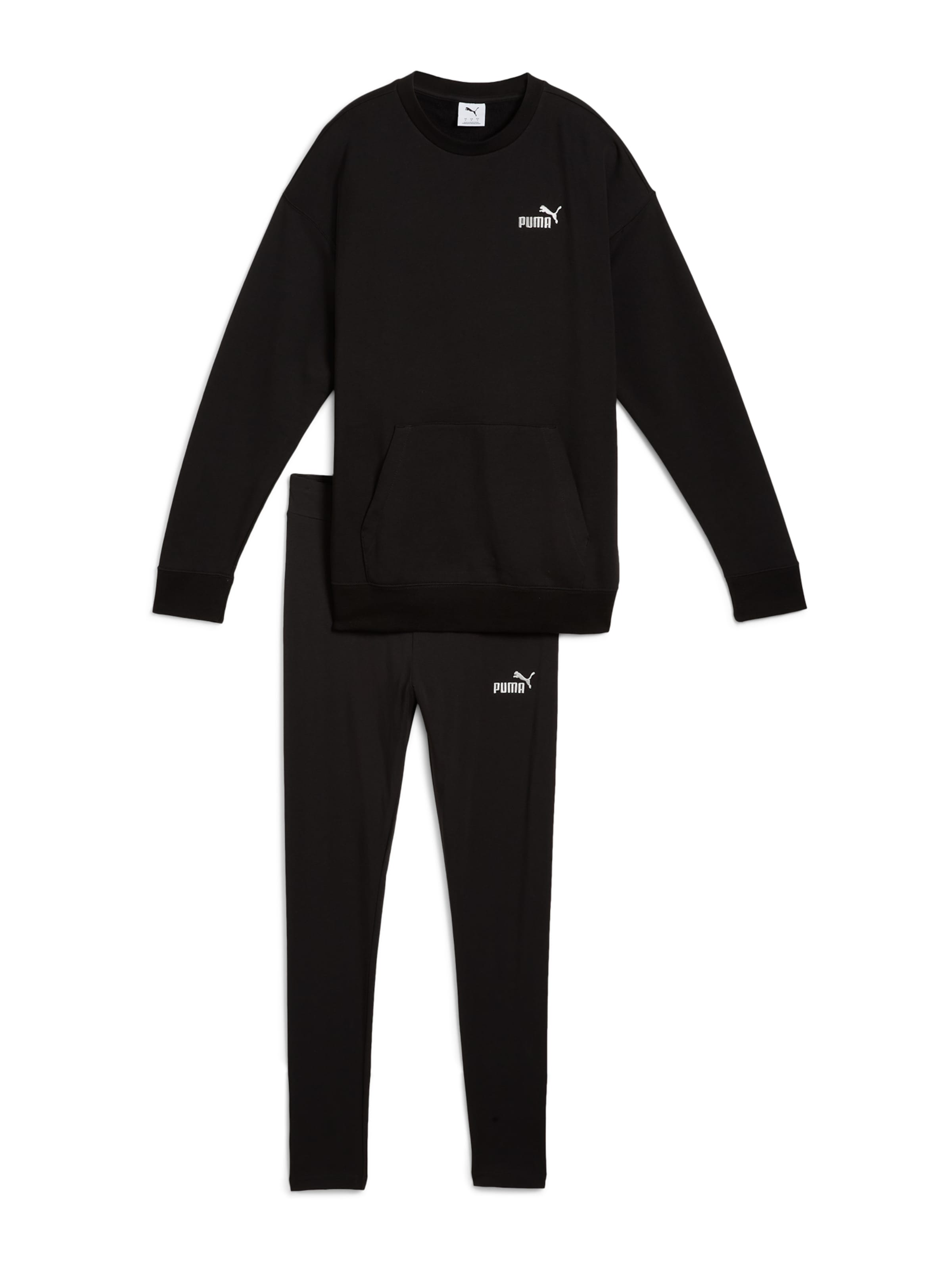 PUMA Joggingpak in Zwart: voorkant