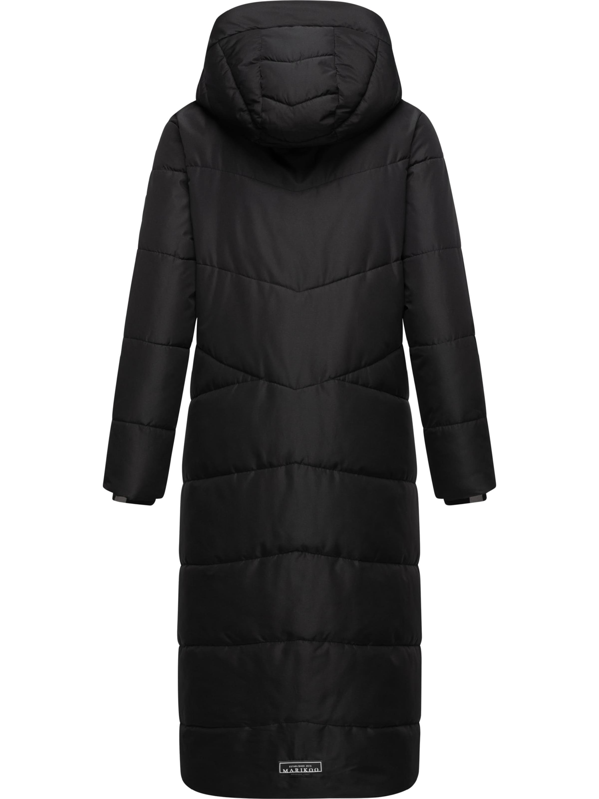 MARIKOO Wintermantel 'Hingucker XIV-1' in Schwarz