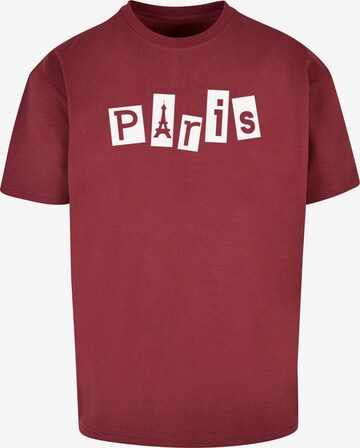 Merchcode T-Shirt 'Paris X' in Rot: predná strana