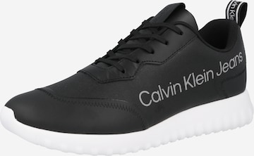 Sneaker low de la Calvin Klein Jeans pe negru: față