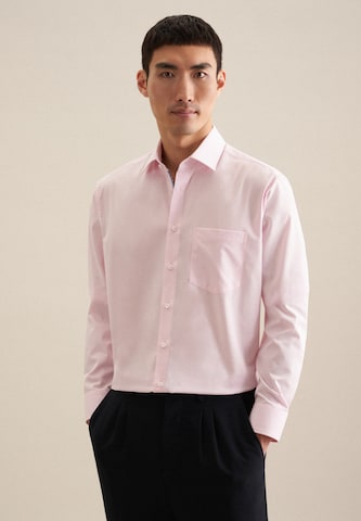 SEIDENSTICKER Comfort fit Zakelijk overhemd 'Comfort' in Roze: voorkant