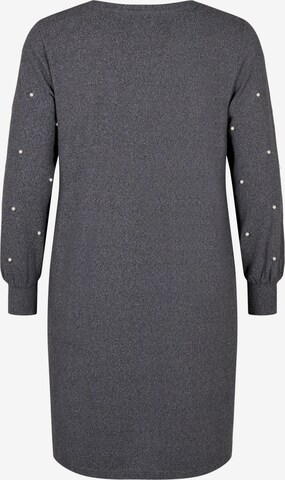 Zizzi Knitted dress 'Lucca' in Grey