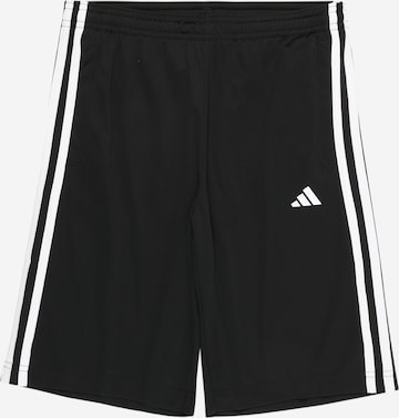 ADIDAS SPORTSWEAR Regular Workout Pants 'Train Essentials Aeroready 3-Stripes -Fit' in Black: front
