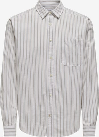 Only & Sons Comfort Fit Skjorte 'ONSDrake' i hvid: forside