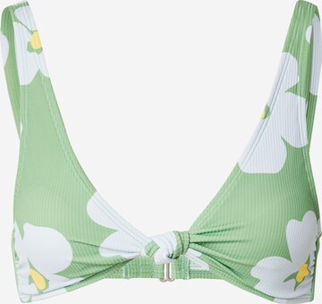 Hurley Triangle Athletic Bikini Top in Green: front