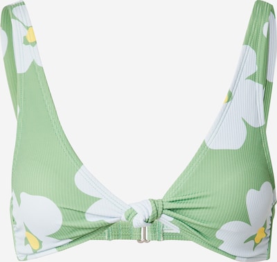 Sutien de costum de baie sport Hurley pe galben / verde deschis / alb murdar, Vizualizare produs