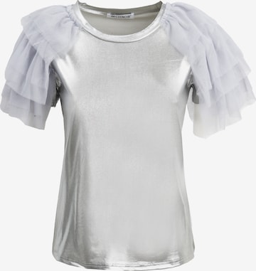 sidabrinė Influencer Marškinėliai: priekis