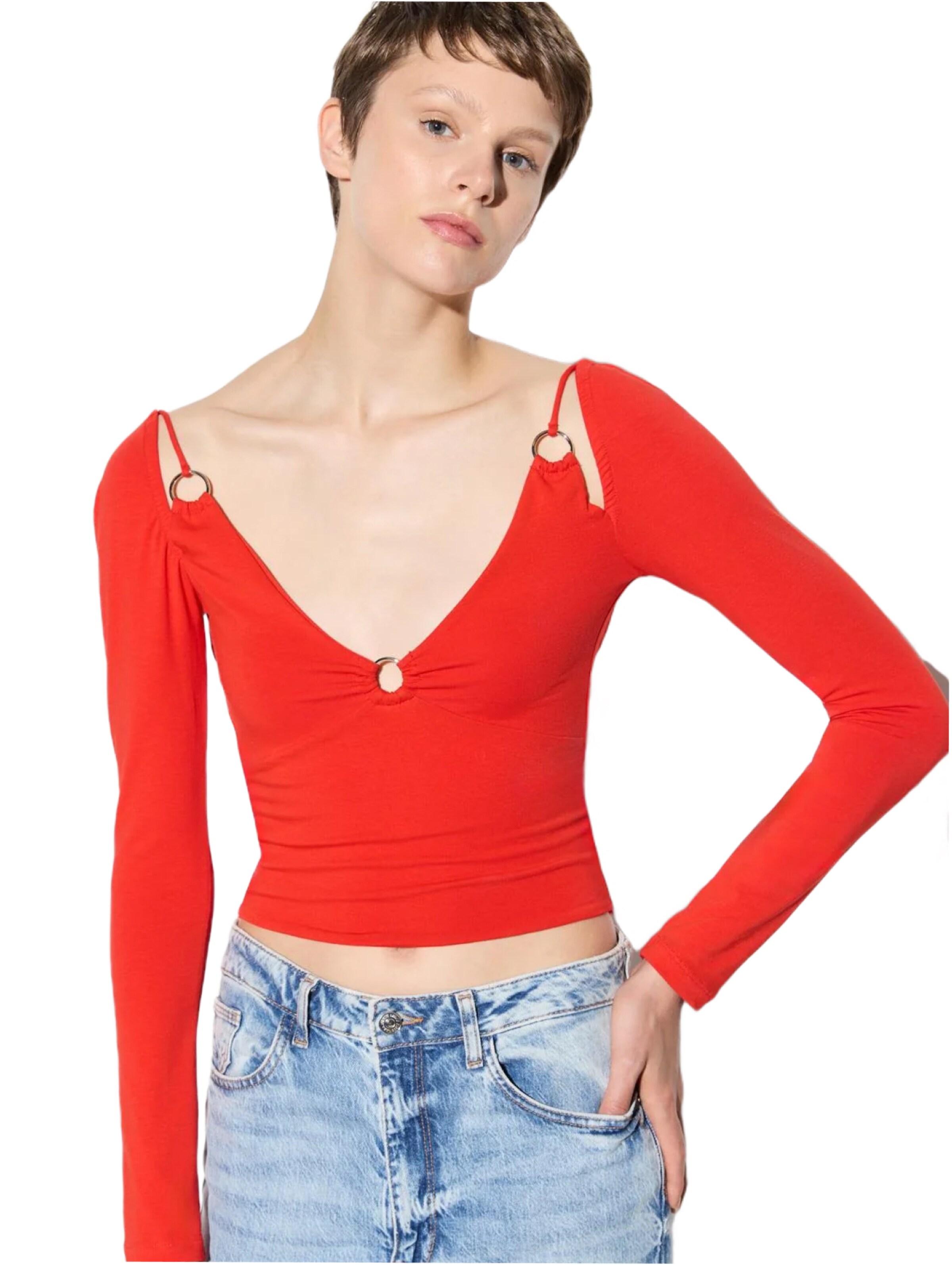 No Matter What Bluse in Rot