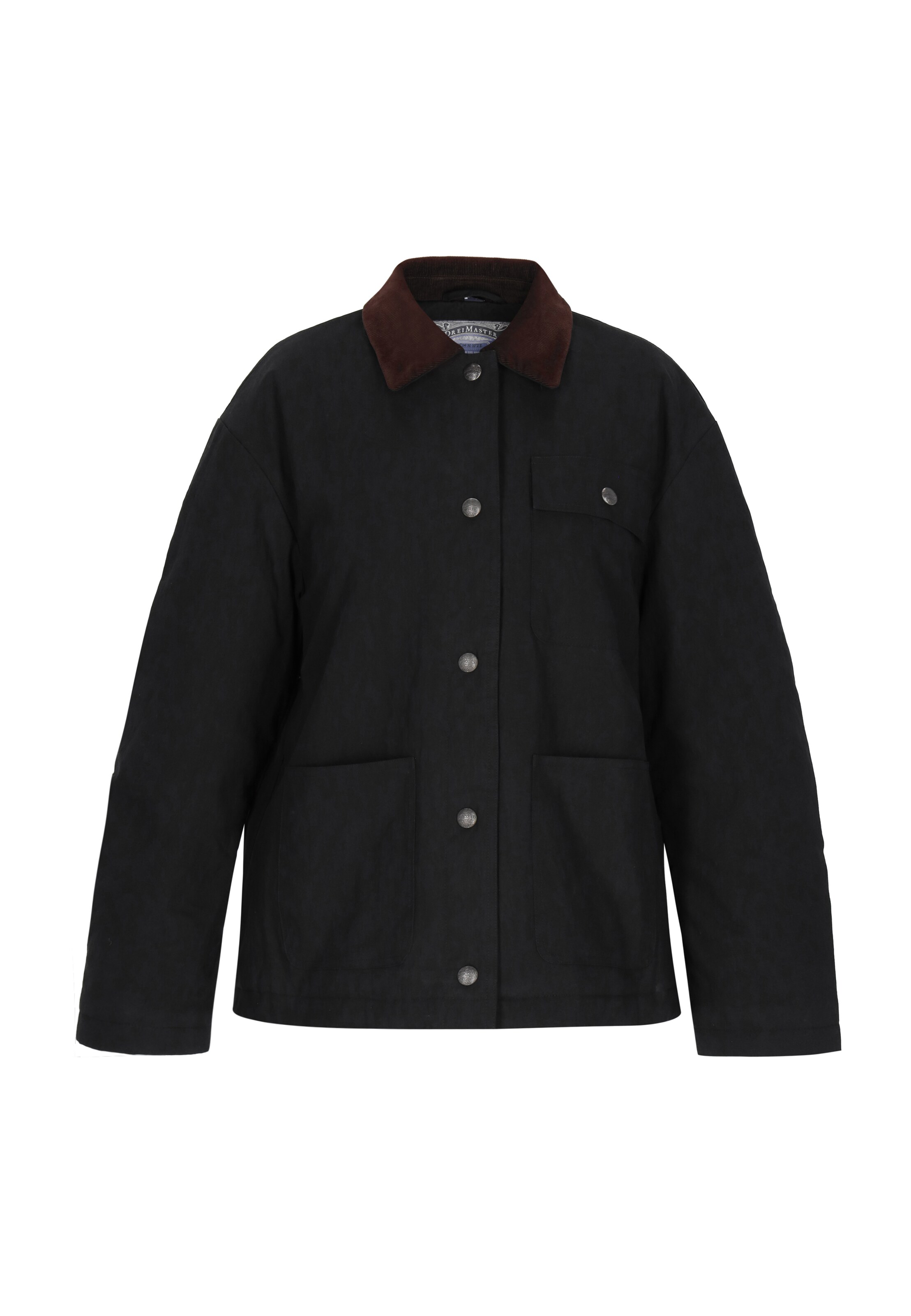 Geacă de primăvară-toamnă de la DreiMaster Vintage pe negru: față