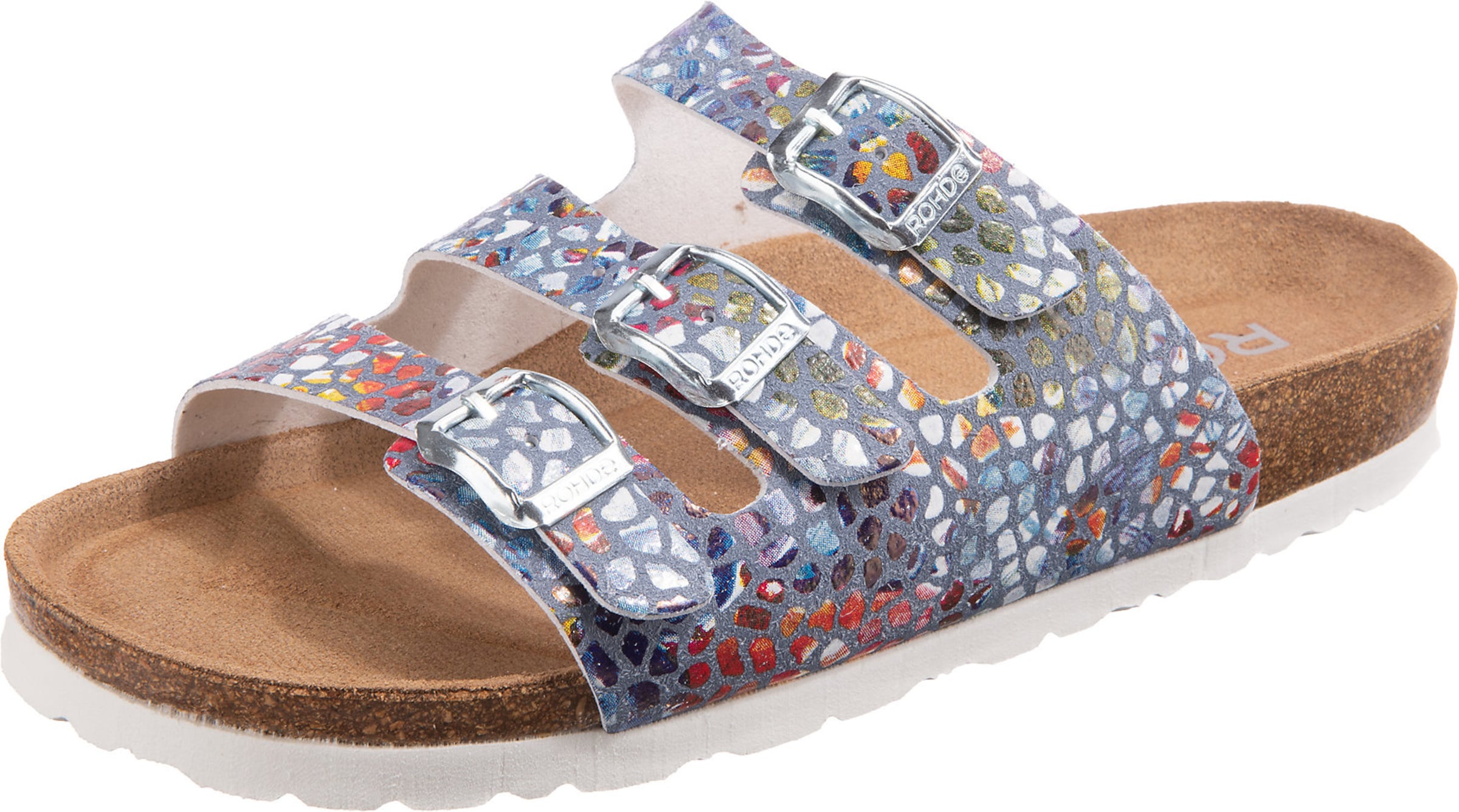 ROHDE Mules 'Alba' in Blue: front