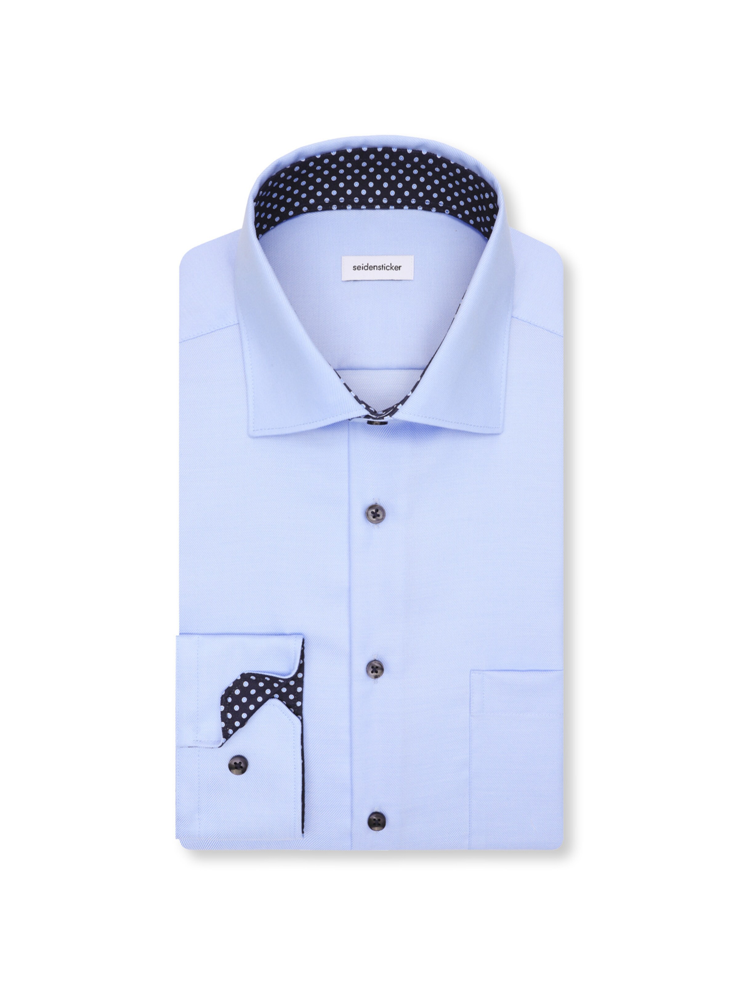 Coupe regular Chemise business 'Schwarze Rose' SEIDENSTICKER en bleu