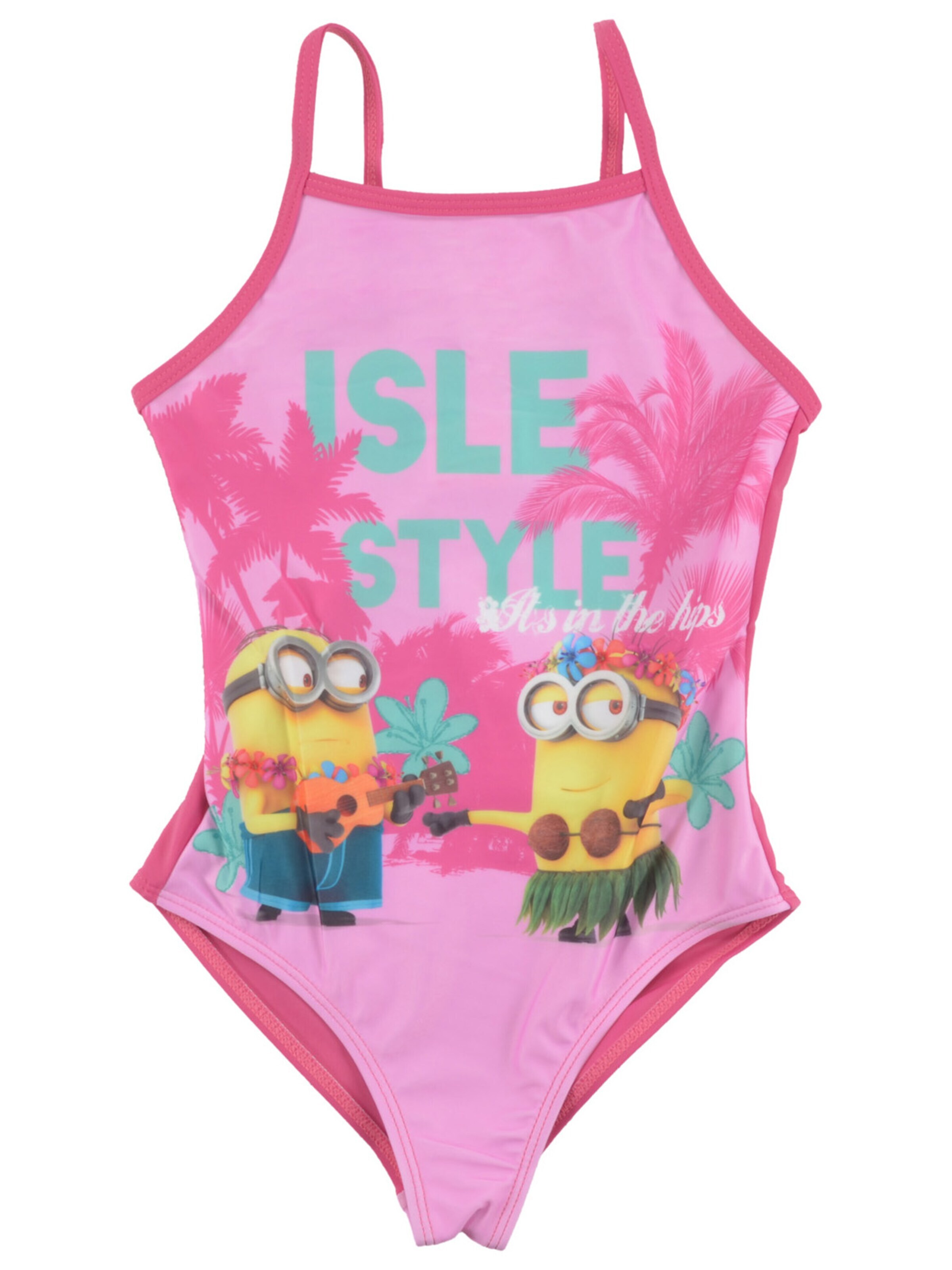 Minions Swimsuit 'Isle Style' in Pink: front