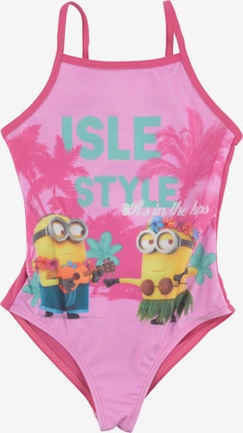 Minions Swimsuit 'Isle Style' in Pink: front
