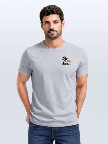 Neverless Shirt 'Palme' in Grey: front