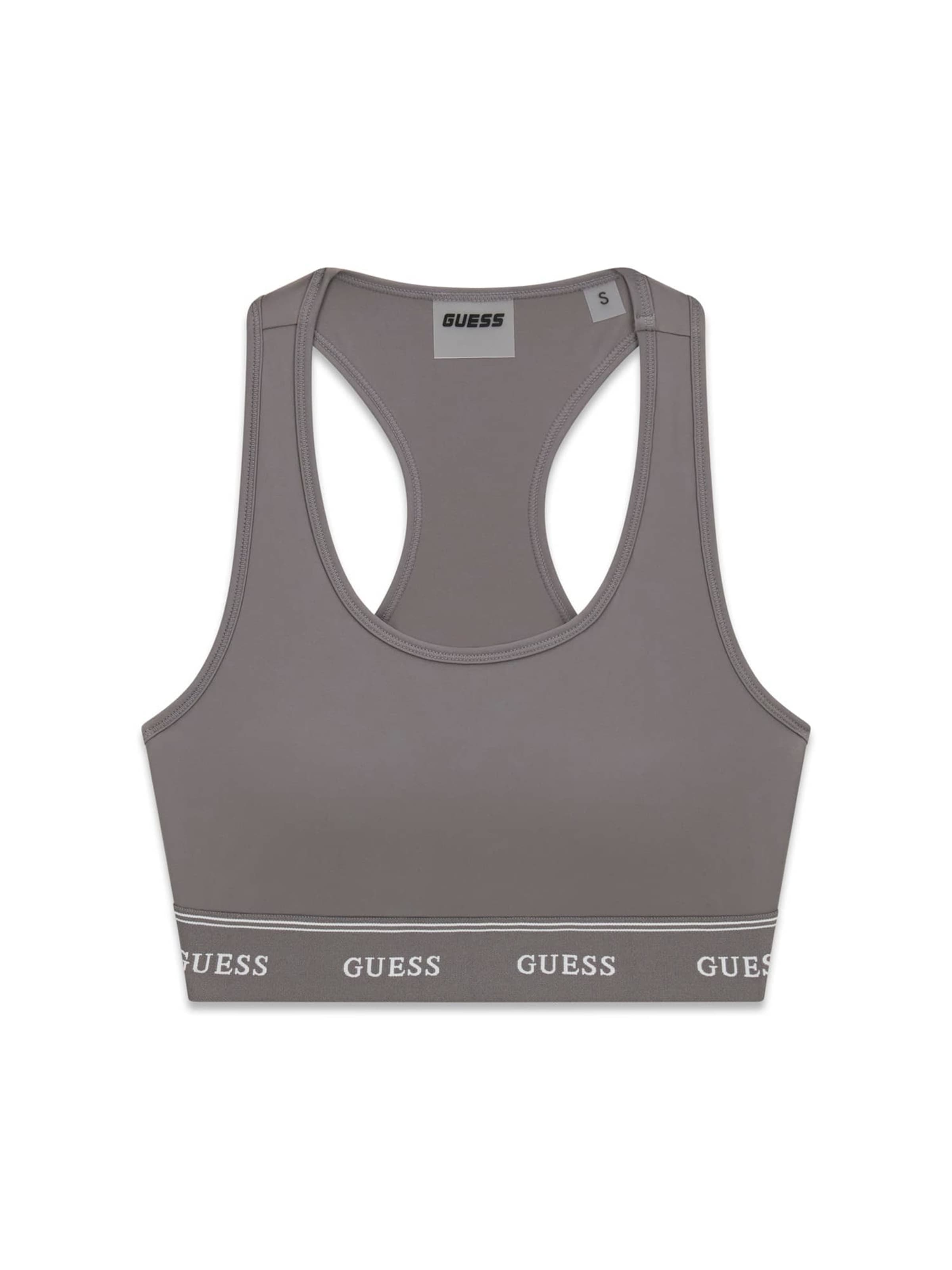 GUESS Bralette Sports Bra in Grey: front