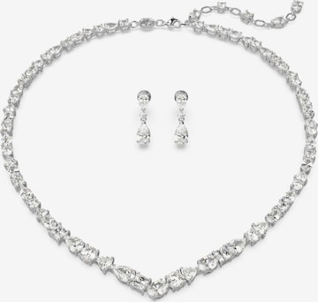 Swarovski Jewelry Set in Silver: front